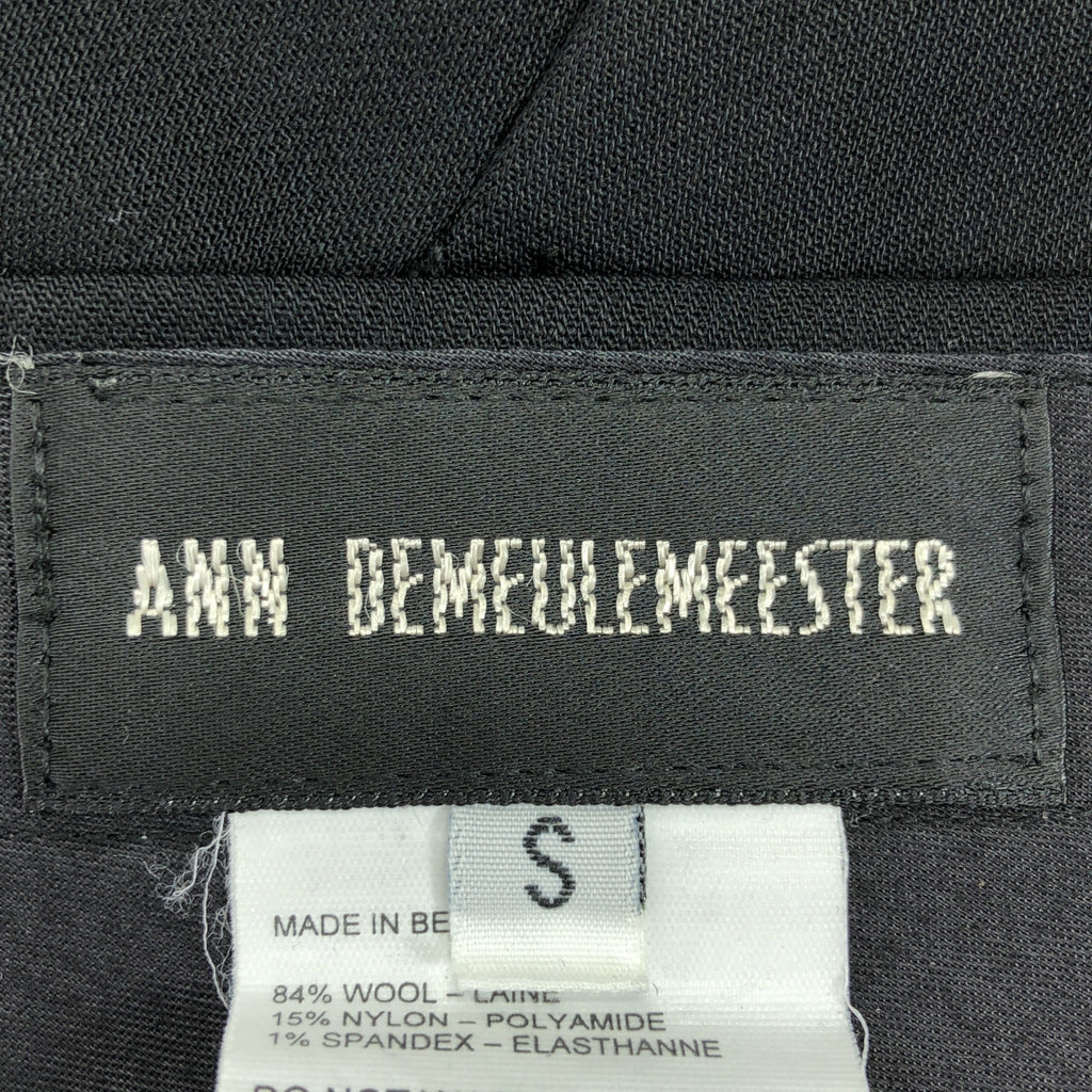 ANN DEMEULEMEESTER / アンドゥムルメステール | オリゾンティタグ ウール ナイロン ストレート スラックス | S | ブラック | メンズ