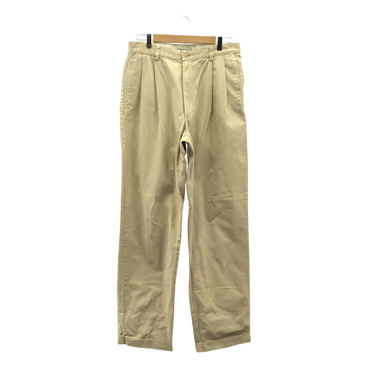 POLO RALPH LAUREN | 90s Vintage POLO CHINO 2-pleat cotton chino pants made in USA | W33 L32 | Men's