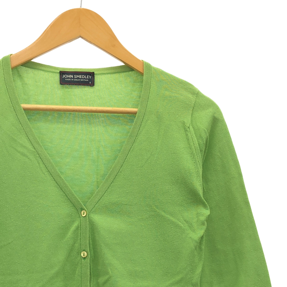 JOHN SMEDLEY / ジョンスメドレー | コットンニット 七分袖 カーディガン | S |
