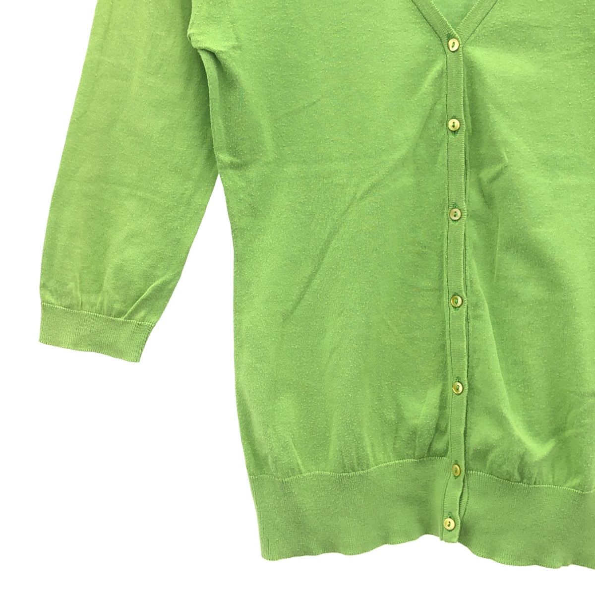 JOHN SMEDLEY / ジョンスメドレー | コットンニット 七分袖 カーディガン | S |