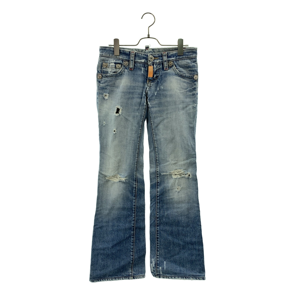 DSQUARED2 / ディースクエアード | ダメージ加工 ブーツカット デニムパンツ | 38 | レディース