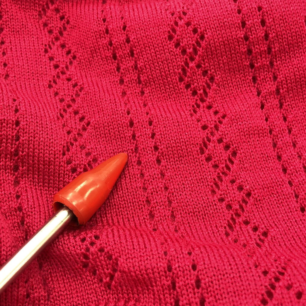 RED VALENTINO / レッドヴァレンティノ | レース ドッキング ニット ワンピース | XS | ピンク | レディース