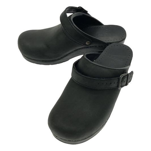 DANSKO / ダンスコ | イングリッド オイルドレザー サボサンダル | 37 | ブラック | レディース