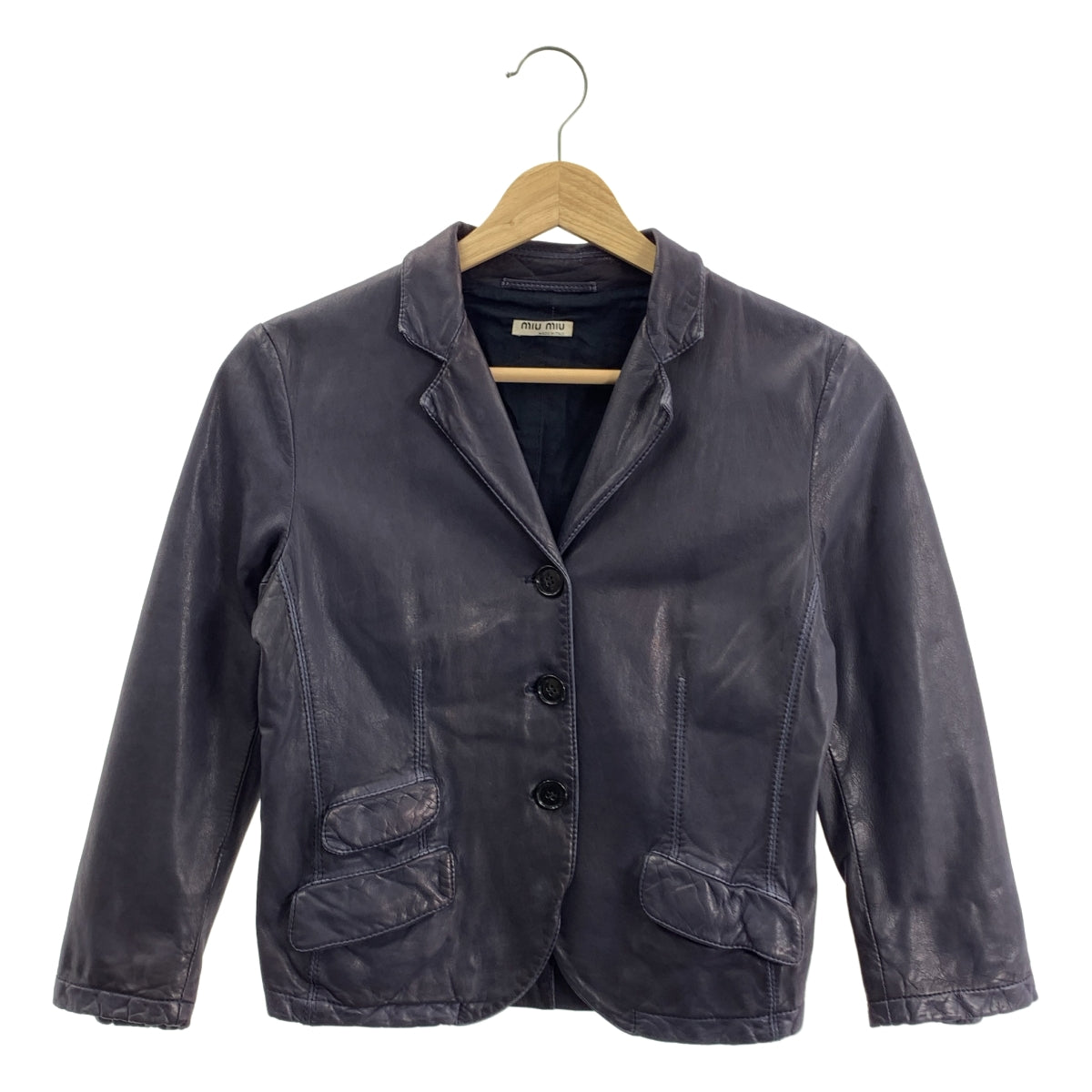 miu miu / ミュウミュウ | レザー テーラードジャケット |