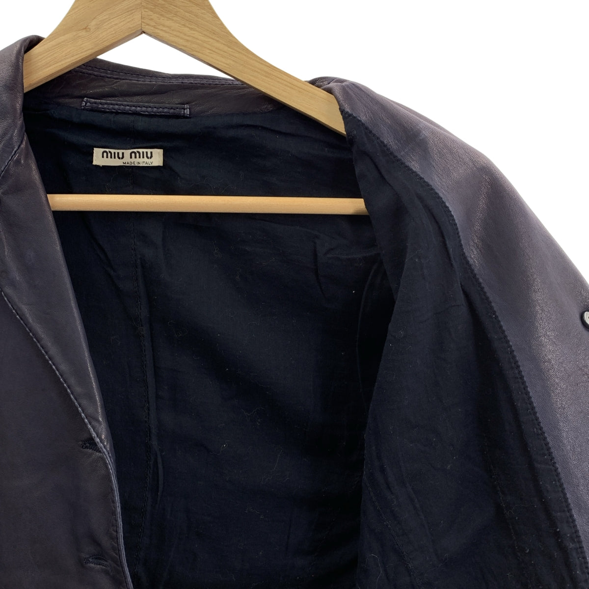 miu miu / ミュウミュウ | レザー テーラードジャケット |