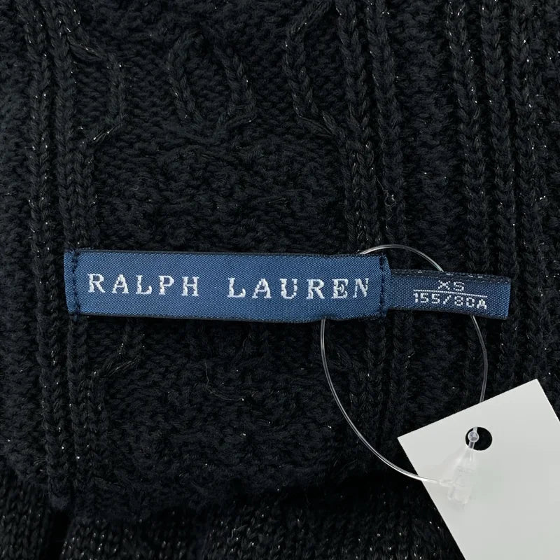 RALPH LAUREN / ラルフローレン | コットン タートルネック ケーブル ニット セーター / アームウォーマー着脱可 | XS | レディース