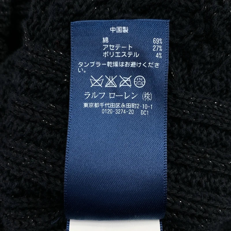 RALPH LAUREN / ラルフローレン | コットン タートルネック ケーブル ニット セーター / アームウォーマー着脱可 | XS | レディース