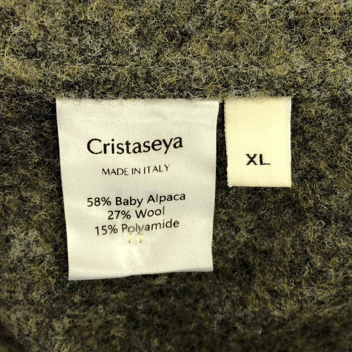 Cristaseya / クリスタセヤ | Baby alpaca Mao Shirt アルパカウール マオカラーシャツ | XL | メンズ