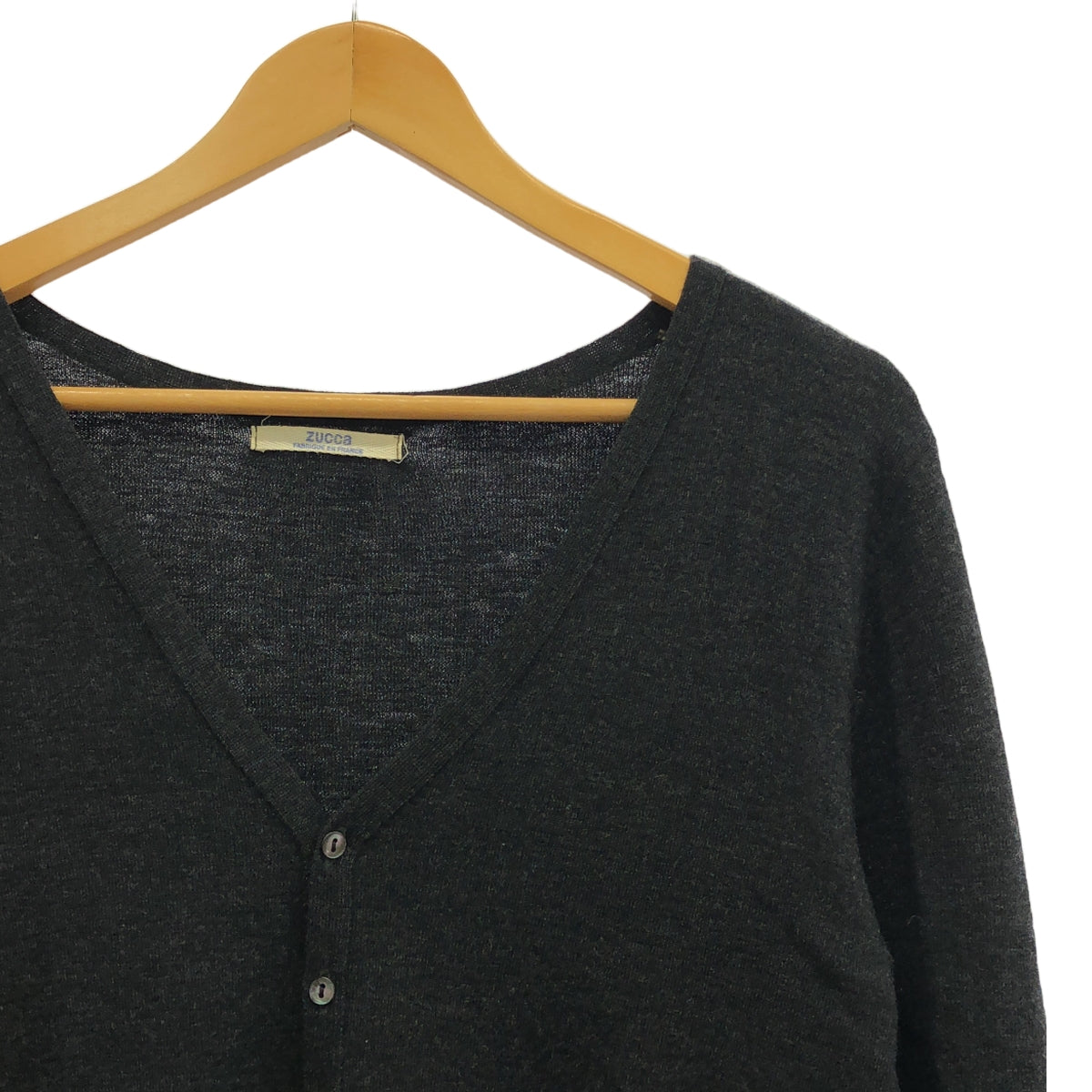 ZUCCa / ズッカ | ウール ロング ニット カーディガン | 1 | チャコールブラック | レディース