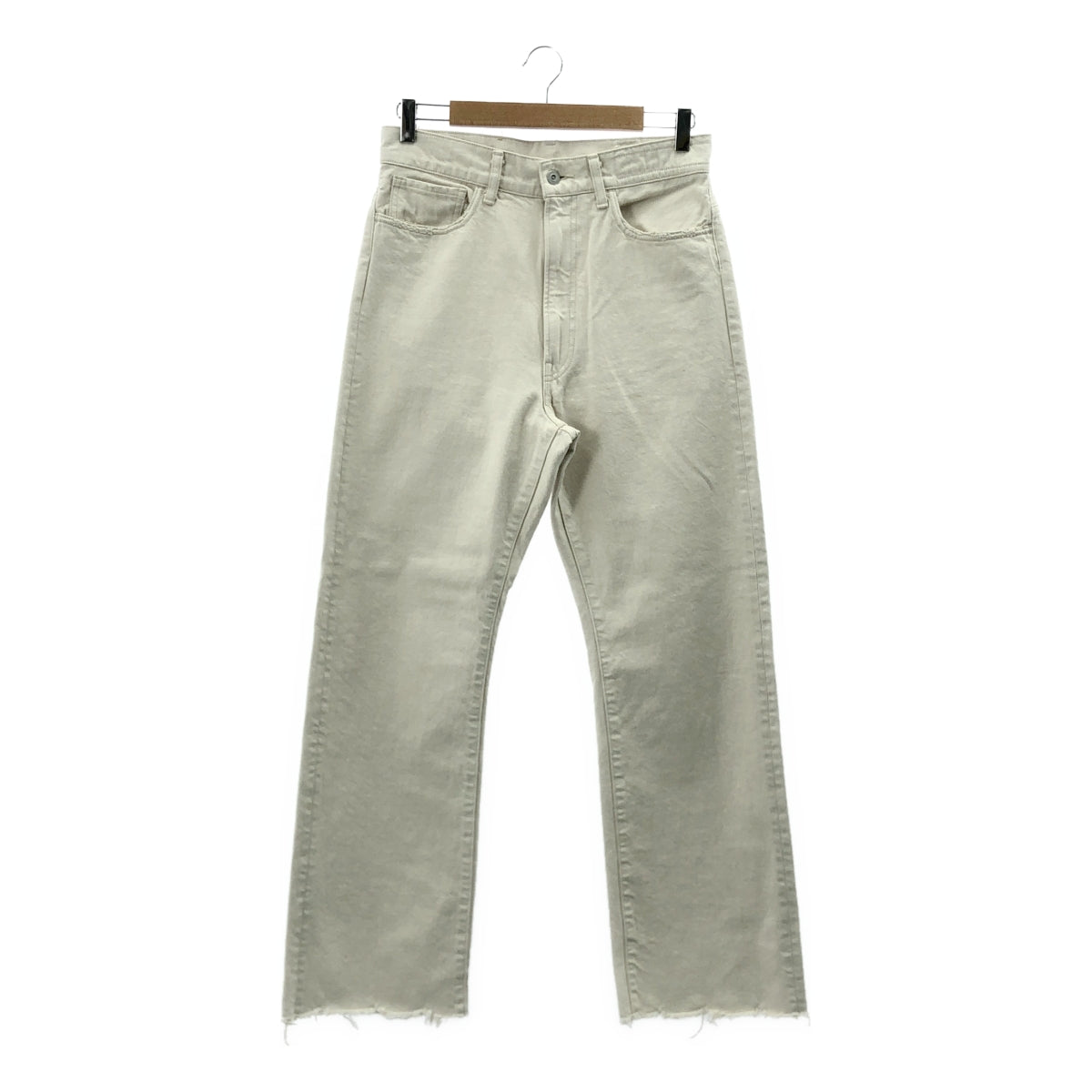 [狀況極佳] KURO | DENIM | 毛邊牛仔褲 | 29碼 | 米色 | 女款