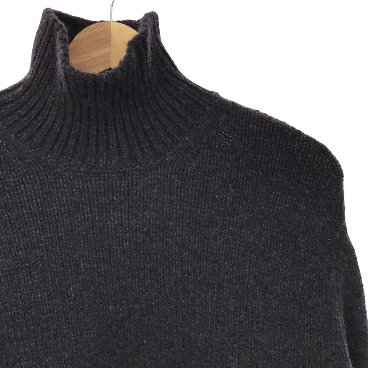 AURALEE | 2020AW | CAMEL WOOL MIX KNIT TURTLE NECK P/O Knit | 0 | Navy | Women's