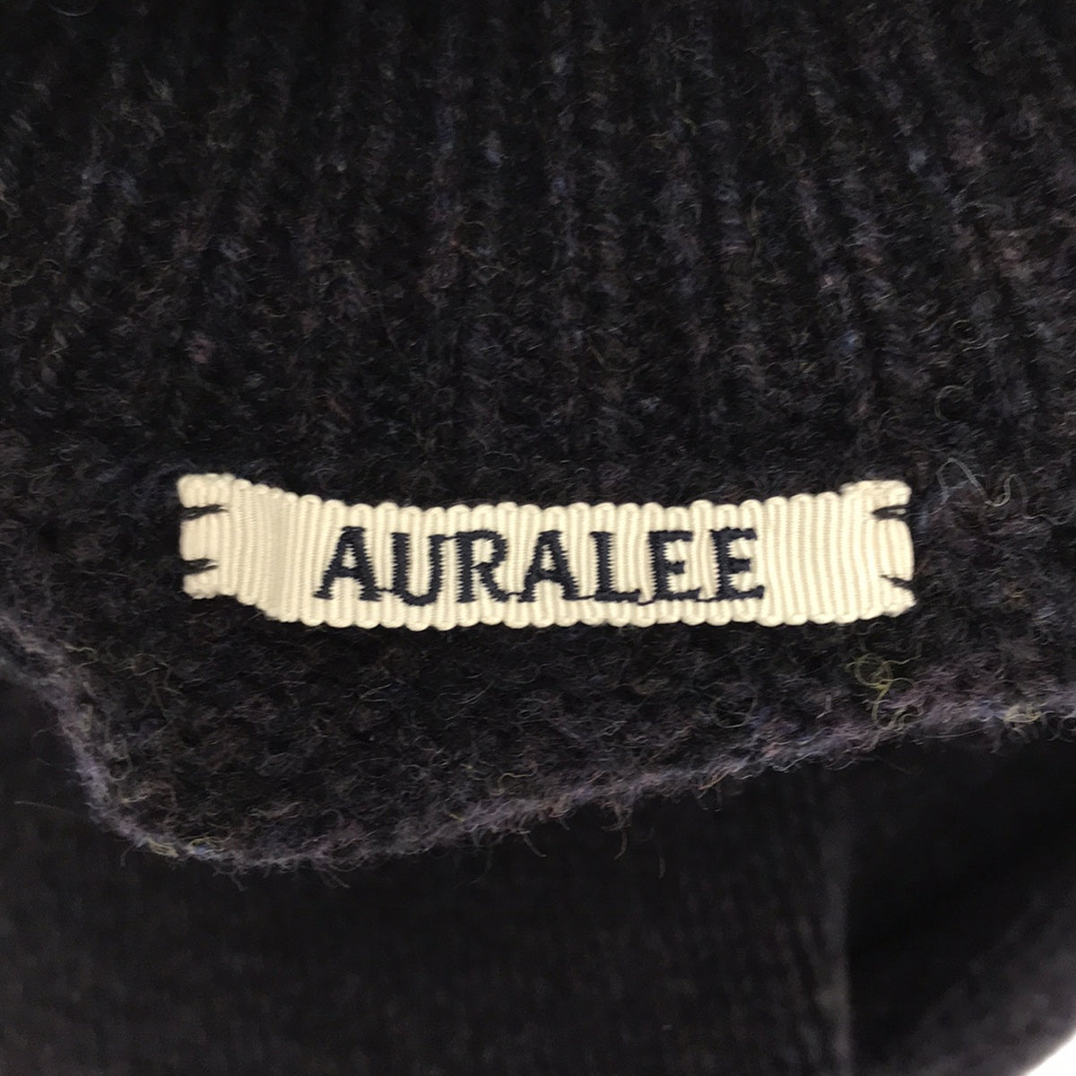 AURALEE | 2020AW | CAMEL WOOL MIX KNIT TURTLE NECK P/O Knit | 0 | Navy | Women's