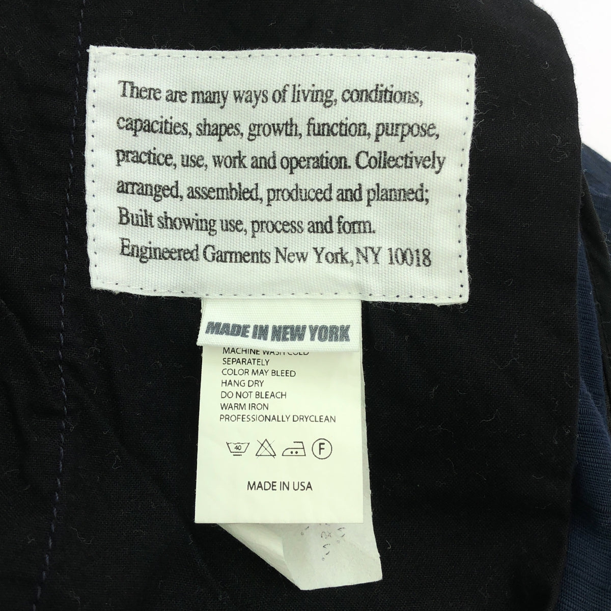 Engineered Garments / エンジニアドガーメンツ | 総柄 コットン ショートパンツ | 32 | ネイビー | メンズ