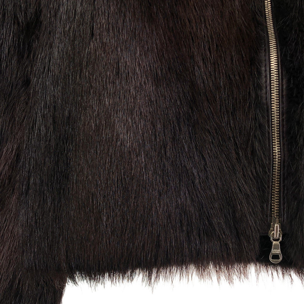 LOEWE / ロエベ | リアルファー レザージャケット | 40 | レディース