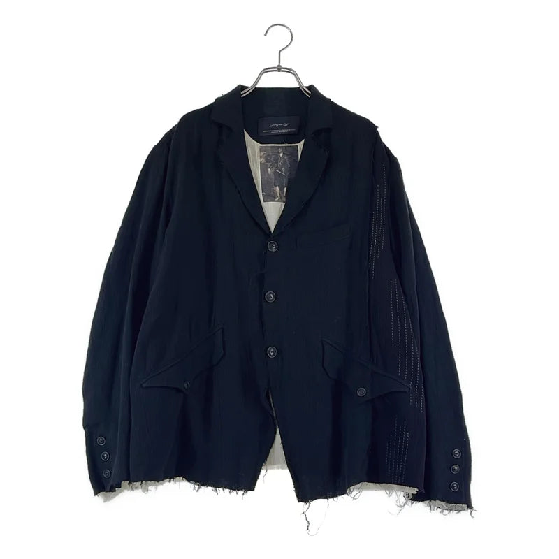 Professor.E / プロフェッサーイー | 2025SS | ステッチワーク カットオフ シングルブレスト ジャケット / 総裏地 | 46 | メンズ