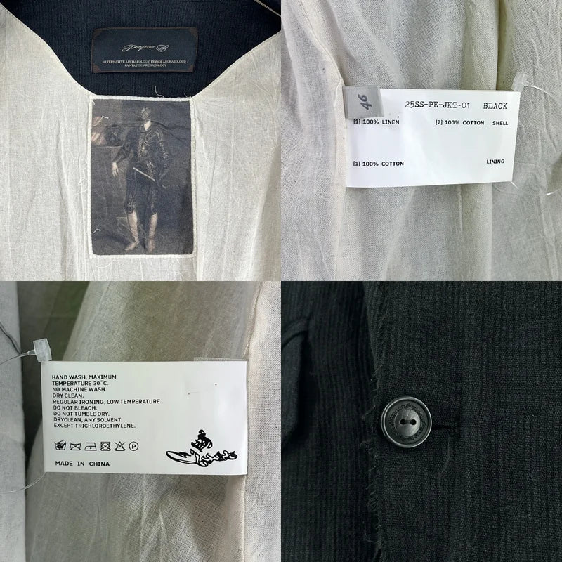 Professor.E / プロフェッサーイー | 2025SS | ステッチワーク カットオフ シングルブレスト ジャケット / 総裏地 | 46 | メンズ