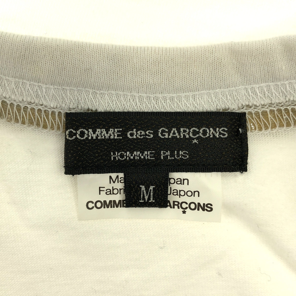 COMME des GARCONS HOMME PLUS | 2007春夏 |圓領棉質T卹 | M |白色/米色|男士