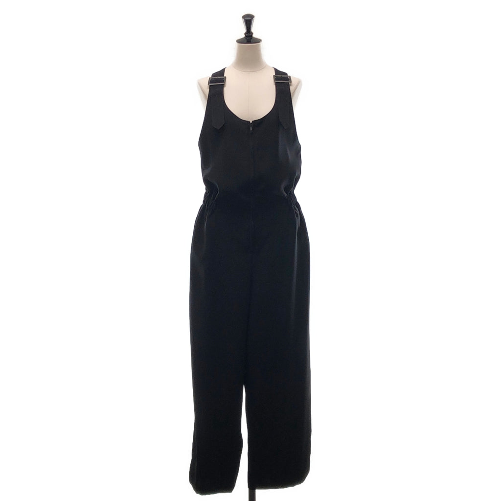 LIMI feu / リミフゥ | DOUBLE SATIN FRONT ZIP OVERALL ダブルサテン オーバーオール パンツ | 2 | レディース