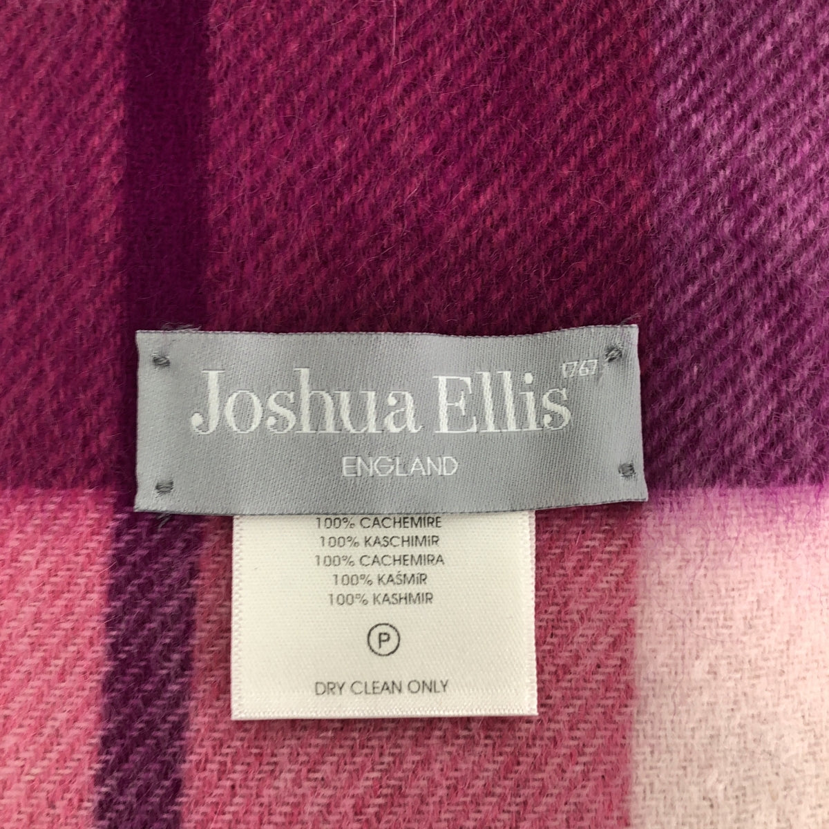 JOSHUA ELLIS / 約書亞·埃利斯 | 大號羊絨格紋圍巾 |