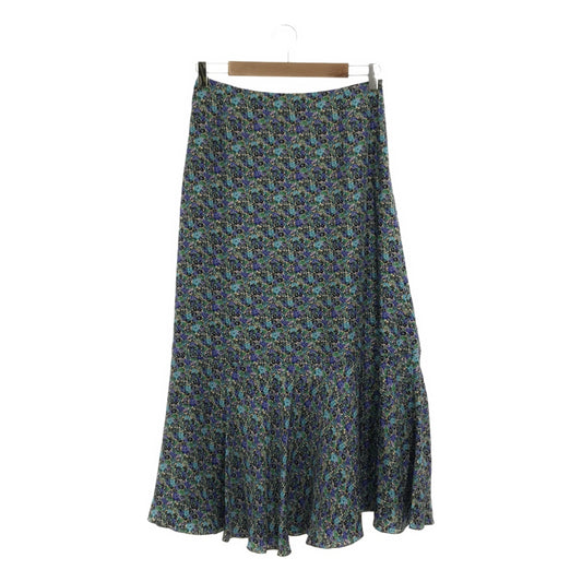 [Beautiful Condition] Drawer | Silk Flower Print Flared Skirt / Fully Lined | Size 38 | Multicolor | Women's