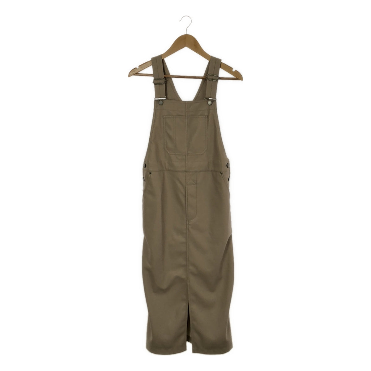 [Good Condition] Ron Herman | Eco Leather Jumper Dress Overalls Skirt | XS | Beige | Women's