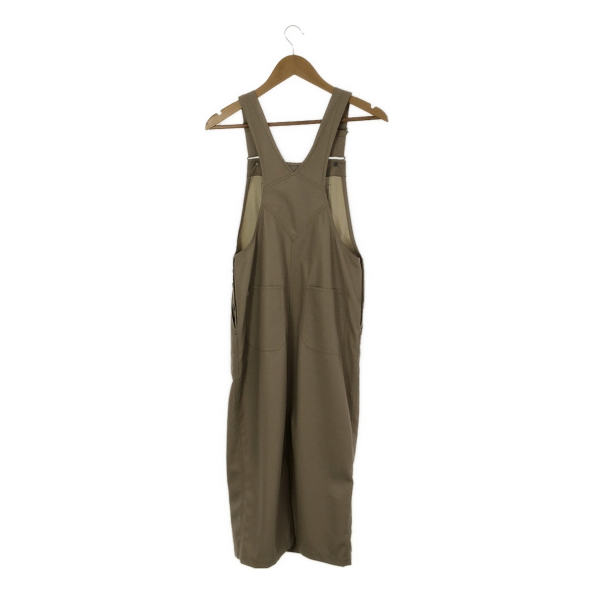 [Good Condition] Ron Herman | Eco Leather Jumper Dress Overalls Skirt | XS | Beige | Women's