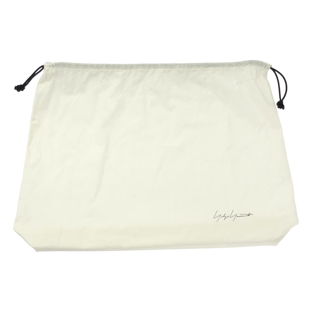 【미품】YOHJI YAMAMOTO POUR HOMME / 요우지야마모토풀 옴므 | 2023AW | SCRATCHED HORSE LEATHER SHOULDER BAG 호스 레더 숄더백 | 블랙 |