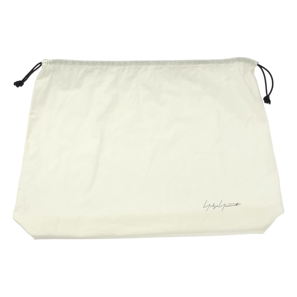 [近新] YOHJI YAMAMOTO POUR HOMME | 2023 秋冬 | 刮花馬皮肩背包 | 黑色 | 男士