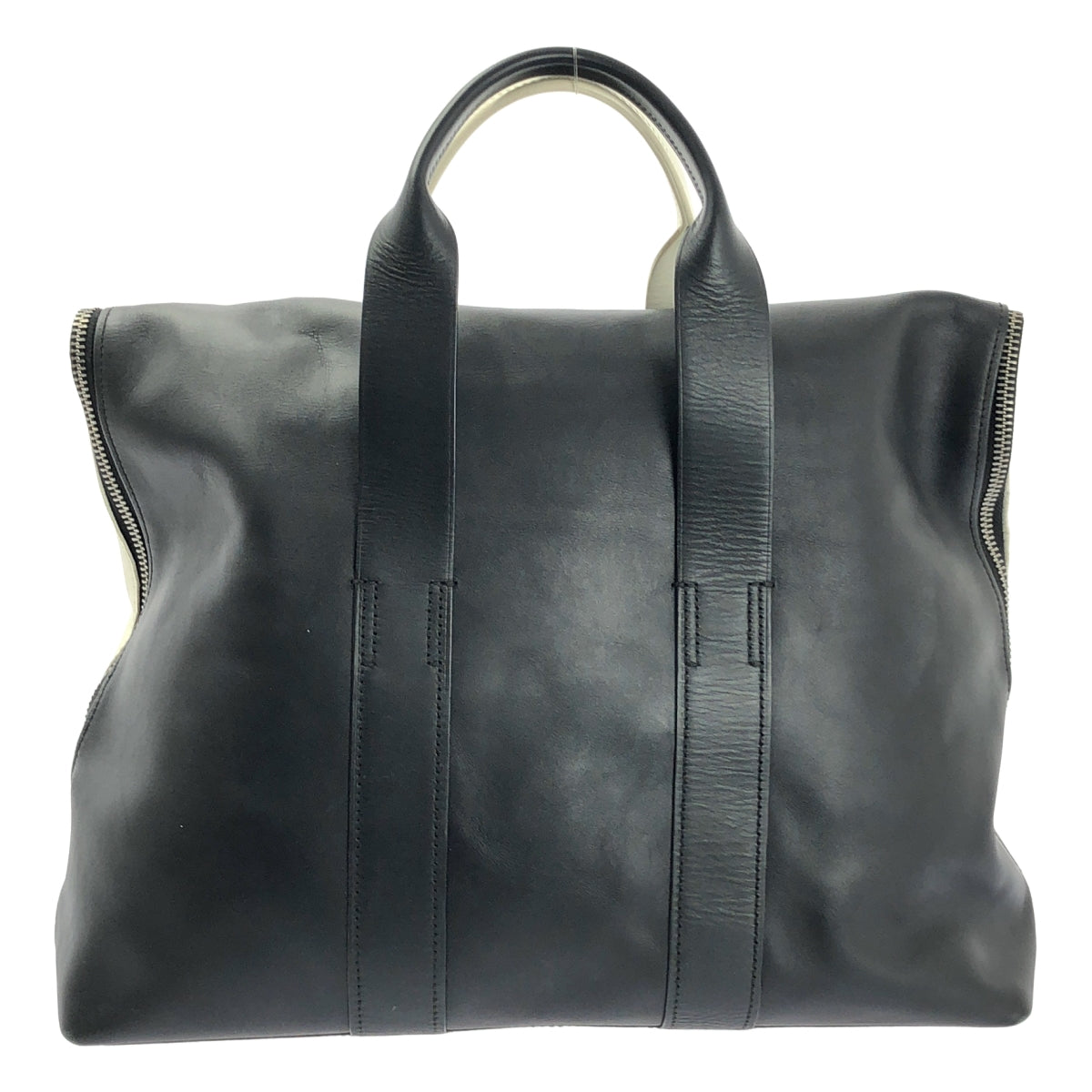 3.1 Phillip Lim / スリーワンフィリップリム | レザー バイカラー ジップ トートバッグ | ホワイト/ブラック | レディース