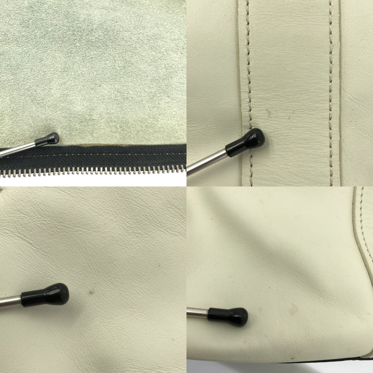 3.1 Phillip Lim / スリーワンフィリップリム | レザー バイカラー ジップ トートバッグ | ホワイト/ブラック | レディース