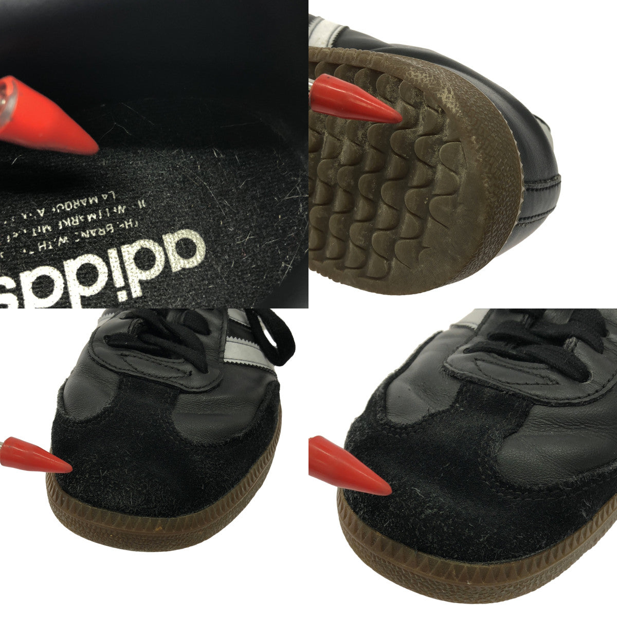 adidas / 아디다스 | SAMBA OG 삼바 로우 컷 운동화 | 26.5 | 코어 블랙 / 클라우드 화이트 / 껌 | 남성