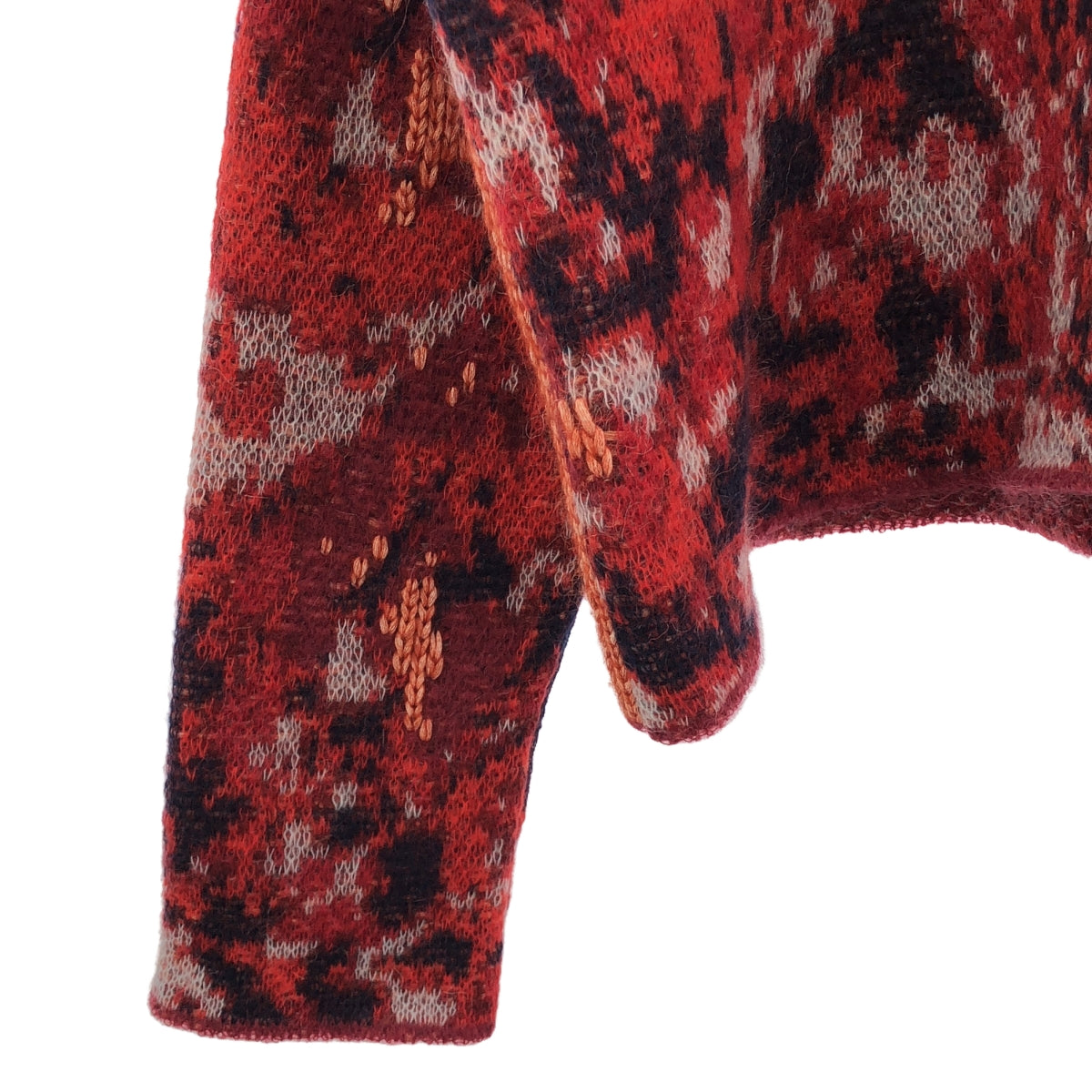 [New] NAMACHEKO | 2023AW | TILGATH Crew Neck Jacquard Knit | M | Red | Men's