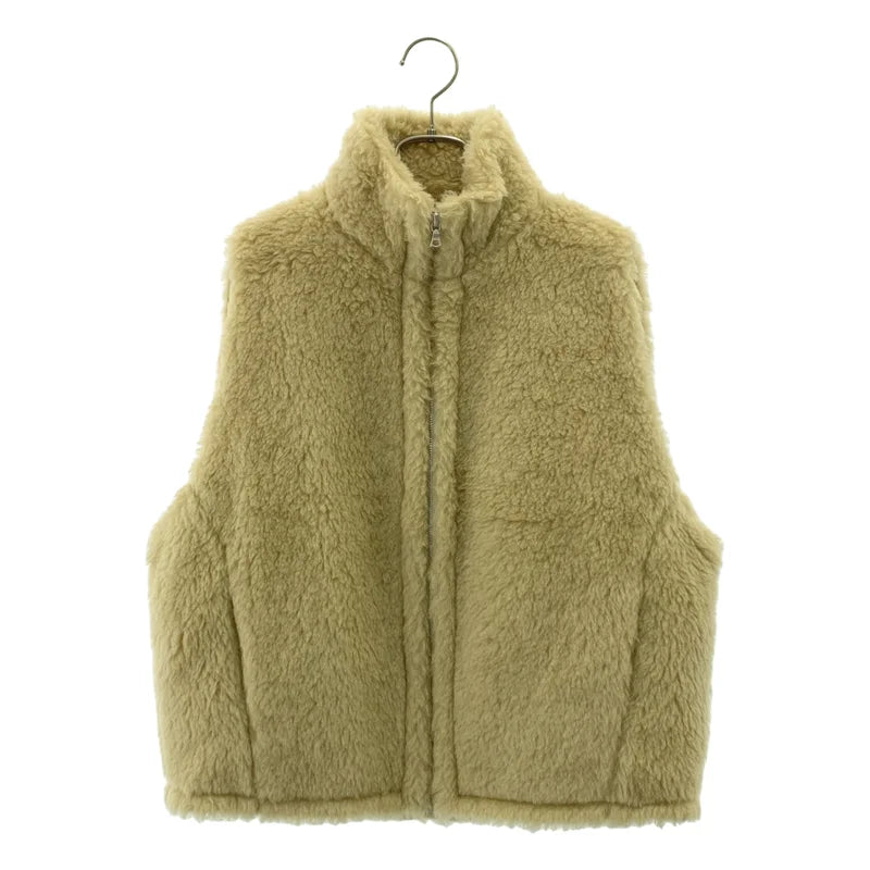 AURALEE / オーラリー | SHETLAND WOOL BOA ZIP VEST シェットランドウール ジップ ボアベスト | 0 | レディース