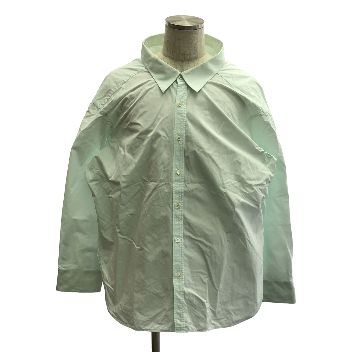 BALENCIAGA / バレンシアガ | コットン オーバーサイズシャツ | 34 | ターコイズグリーン系 | メンズ