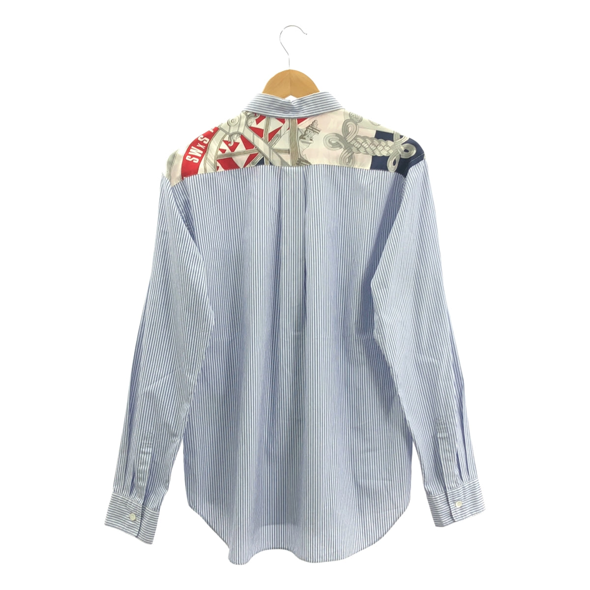 COMME des GARÇONS HOMME DEUX | 男士2017 秋冬 |絲巾條紋襯衫|尺寸 M |男士