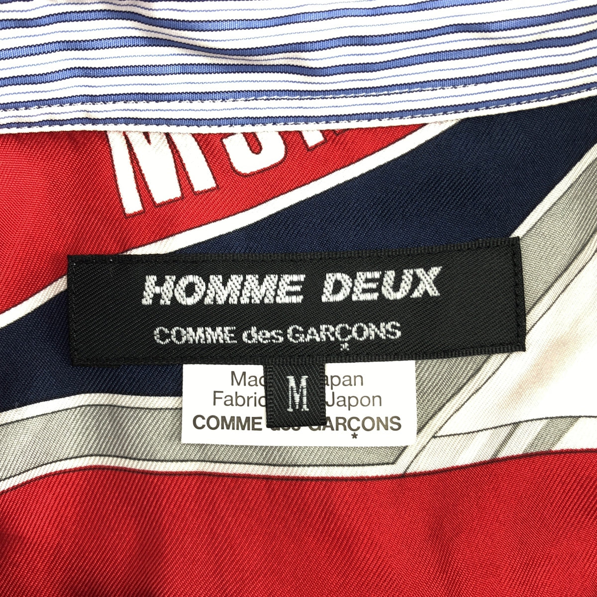 COMME des GARÇONS HOMME DEUX | 男士2017 秋冬 |絲巾條紋襯衫|尺寸 M |男士