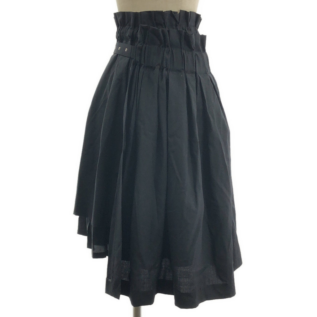 noir kei ninomiya / ノワールケイニノミヤ | 2018SS | ウール ギャザー レイヤード スカート | XS | レディース