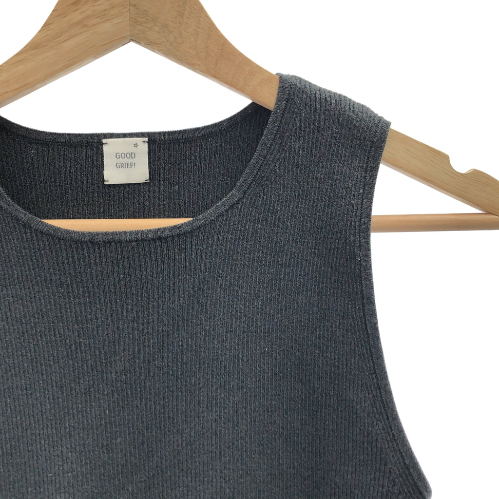 GOOD GRIEF / グッドグリーフ | コットン レーヨン リブ タンクトップ カットソー | F | レディース