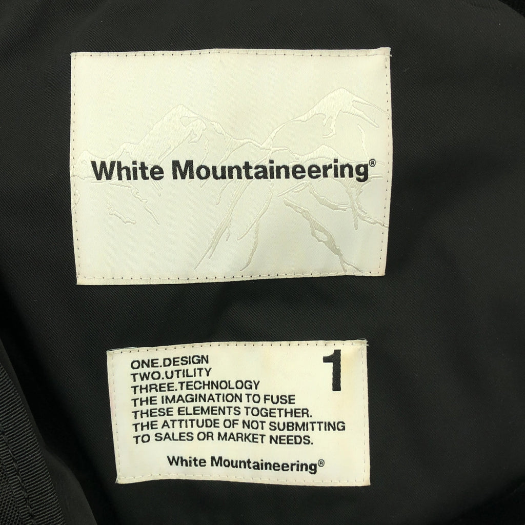 White Mountaineering / ホワイトマウンテニアリング | 2019AW | Twill Shoulder Pad Bomber パッド ボンバー ジャケット | 1 | ブラック | メンズ