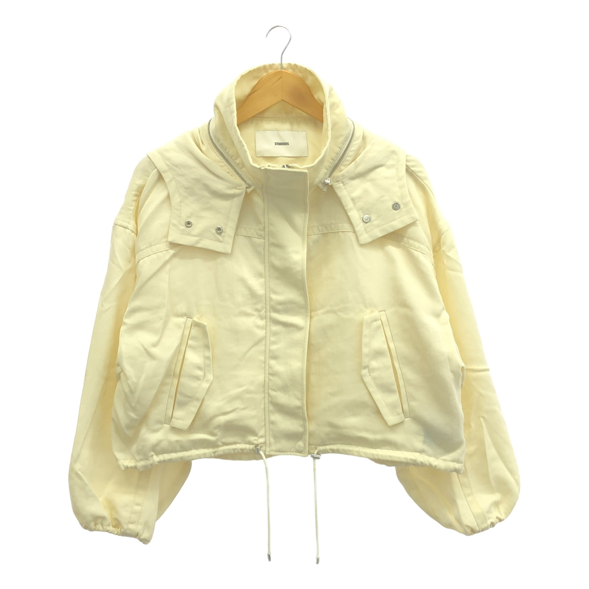 STUDIOUS / ステュディオス | Heavy Twill Hooded Blouson ジャケット | F | アイボリー | レディース