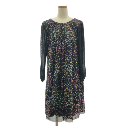VIVIENNE TAM | Power net all-over print gathered dress | 2 | Women's
