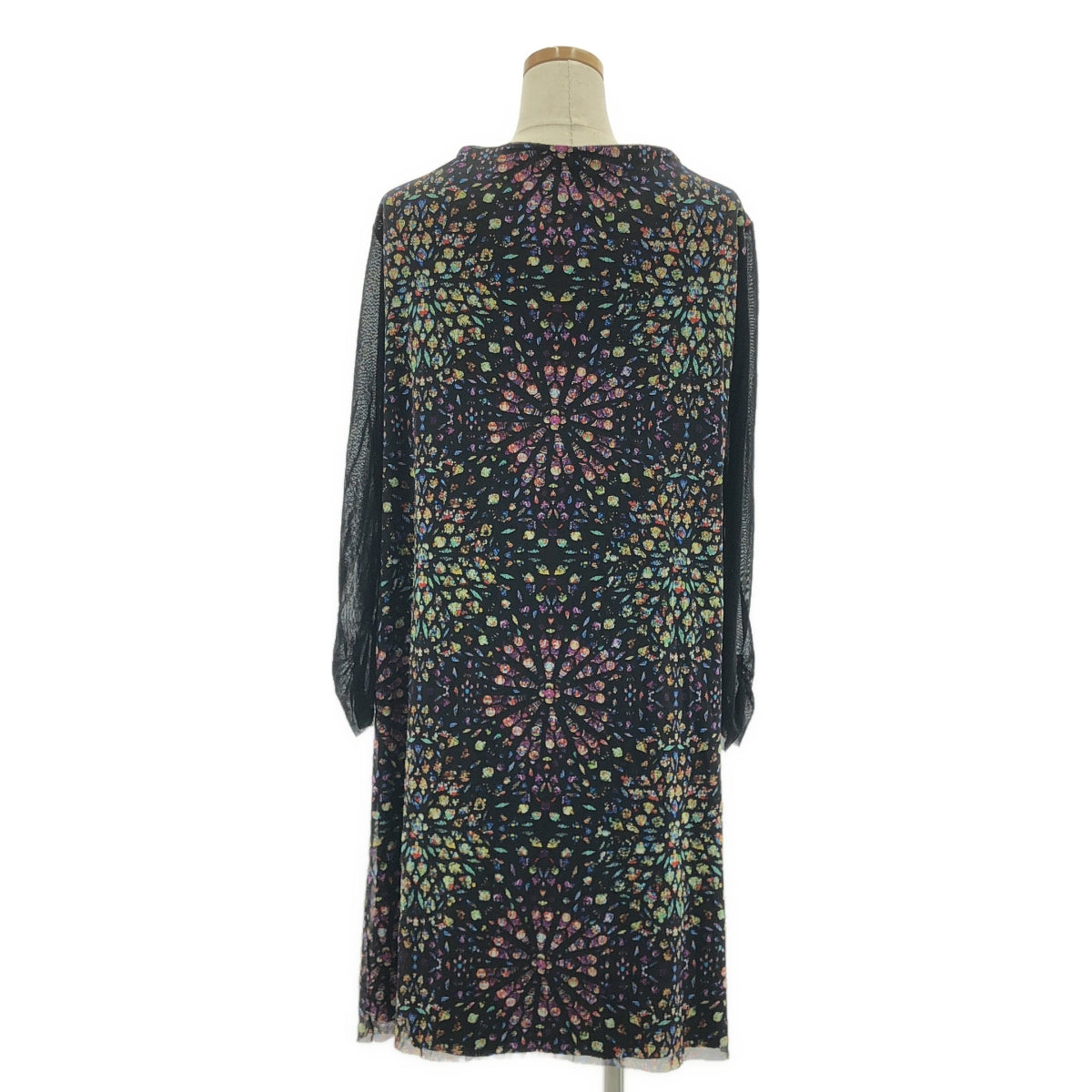 VIVIENNE TAM / 譚燕玉 | Power net 全身印花褶皺連身裙 | 2 |黑色 |女性的