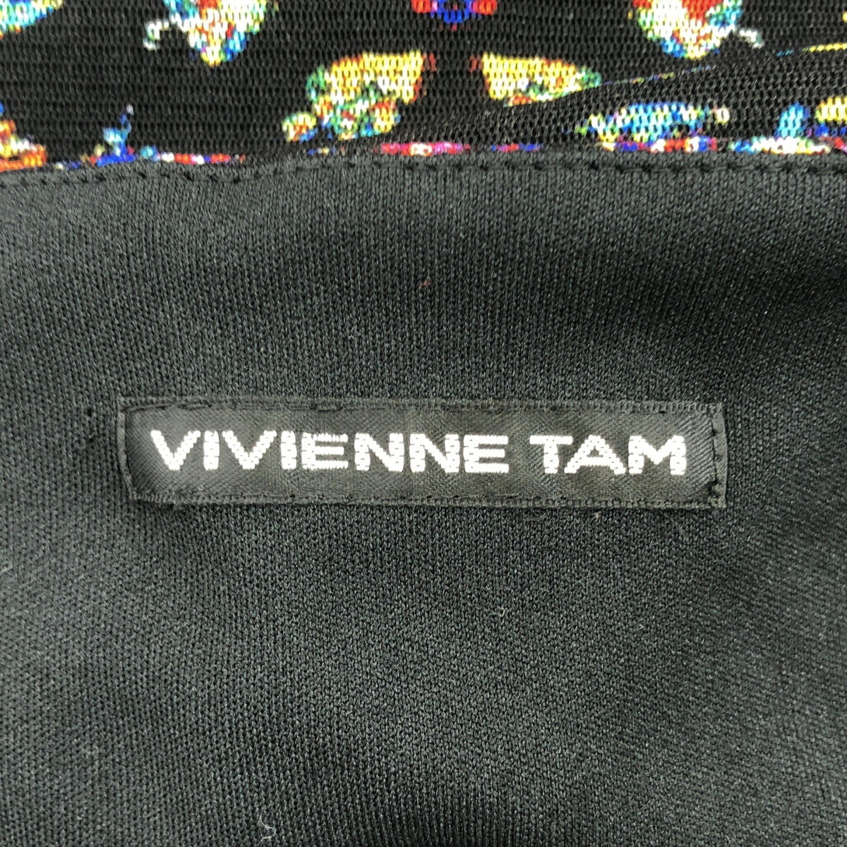 VIVIENNE TAM / 譚燕玉 | Power net 全身印花褶皺連身裙 | 2 |黑色 |女性的