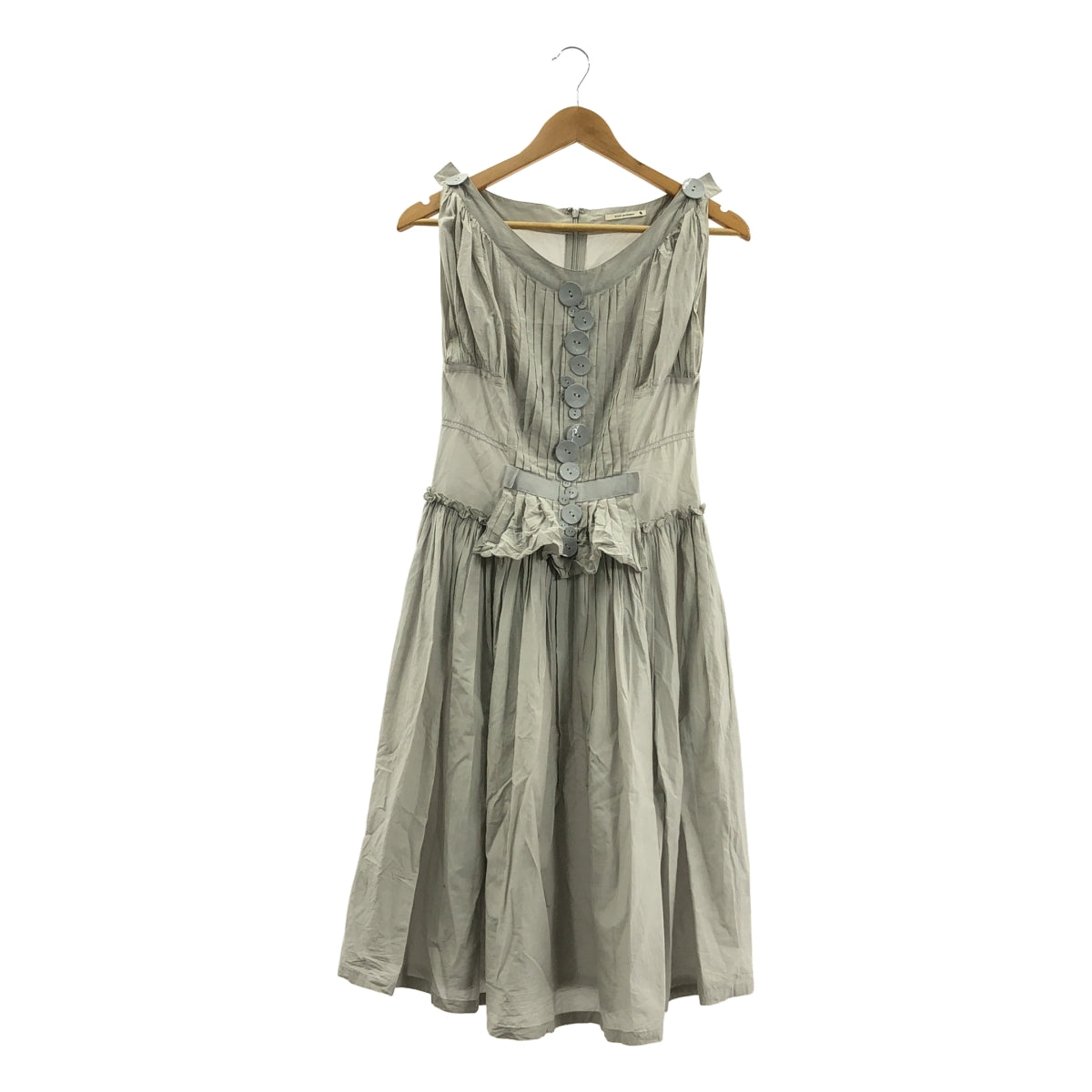 mina perhonen / 미나페르호넨 | hope 코튼 실크 핀탁 개더 민소매 원피스 |