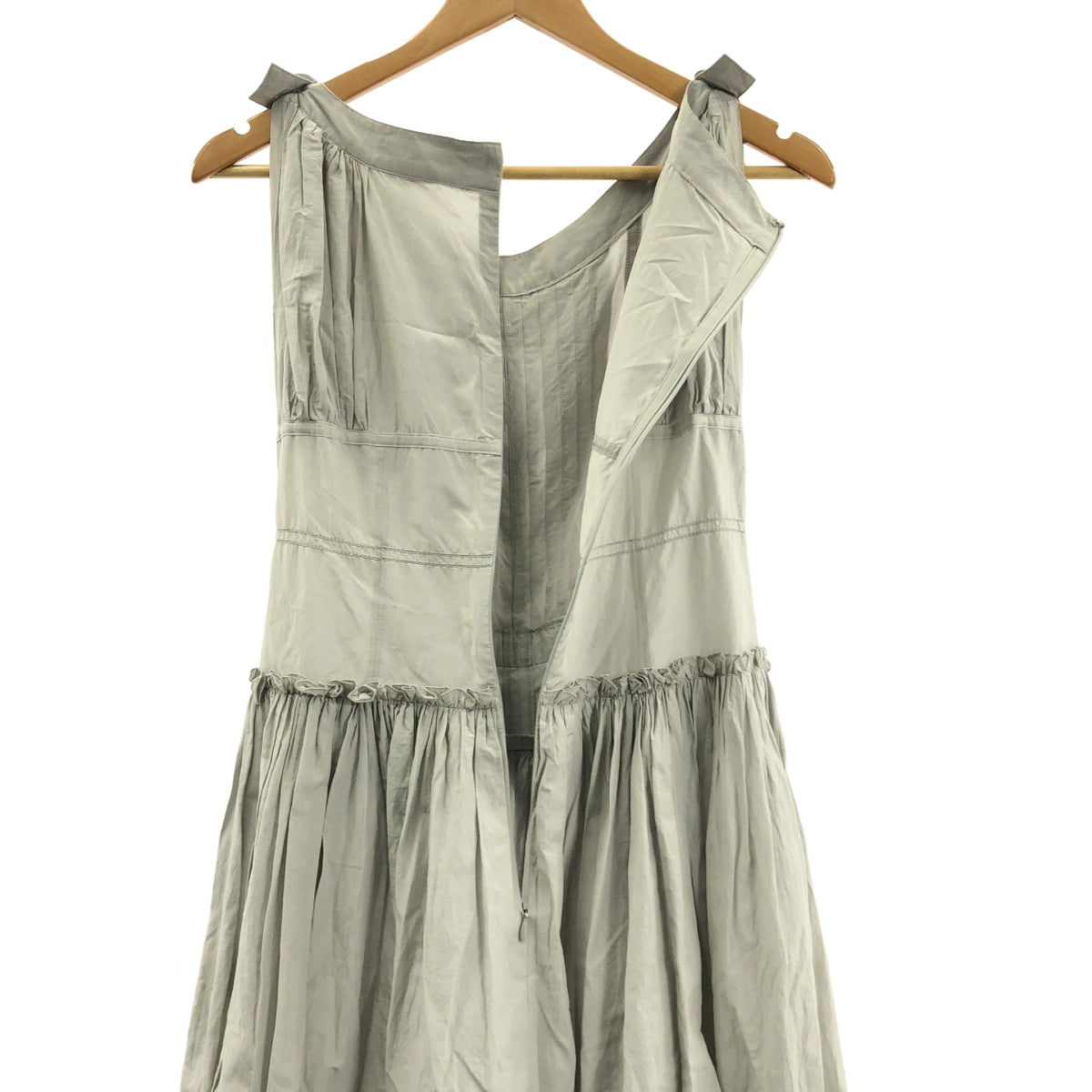 mina perhonen / 미나페르호넨 | hope 코튼 실크 핀탁 개더 민소매 원피스 |