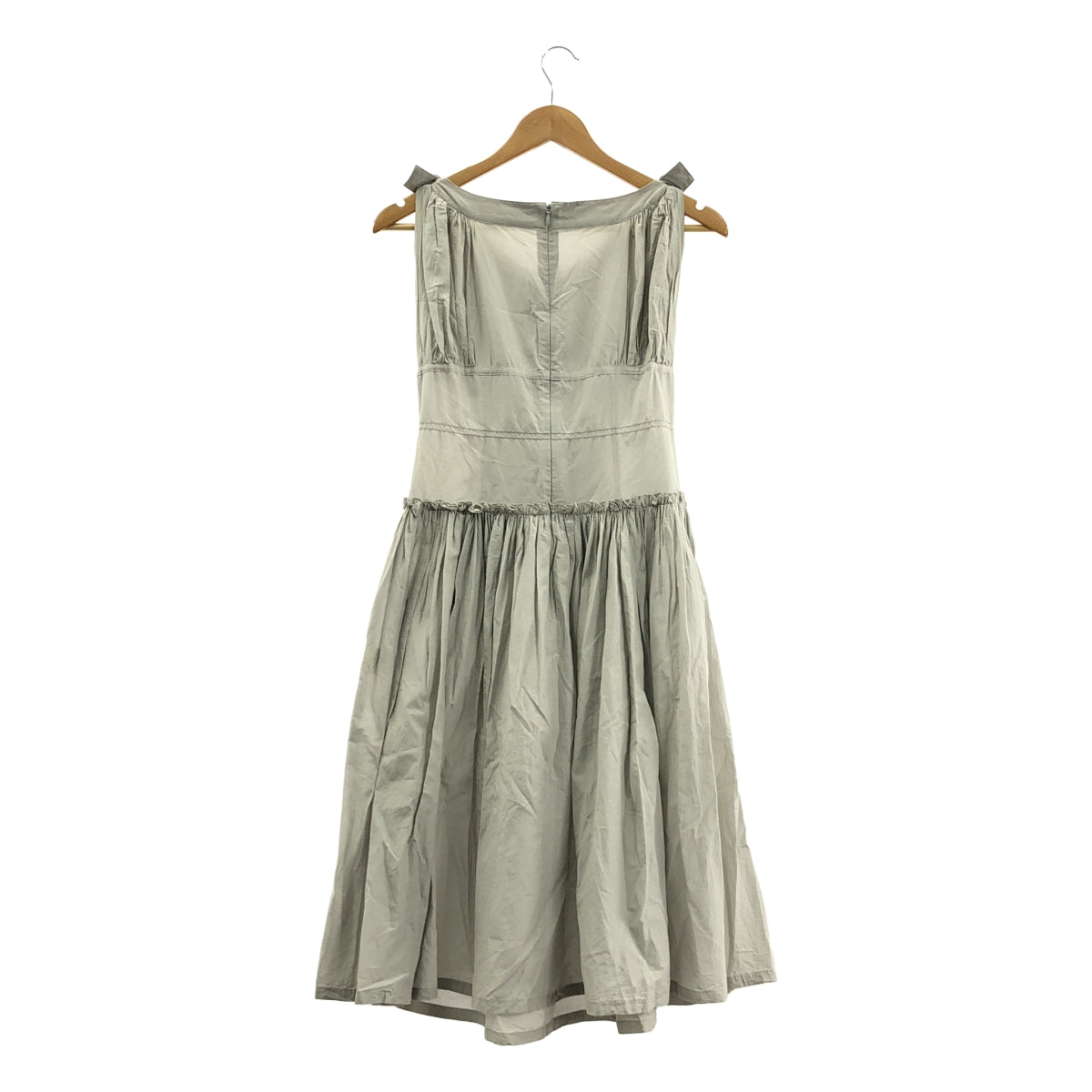 mina perhonen / 미나페르호넨 | hope 코튼 실크 핀탁 개더 민소매 원피스 |