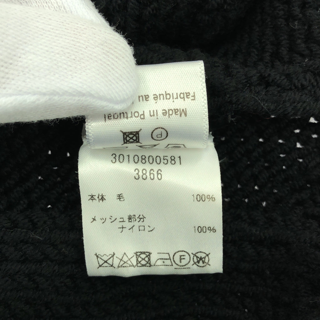 Simone Rocha / シモーネロシャ | チュールレイヤード ハイネック ウールニット | XS | ブラック | レディース