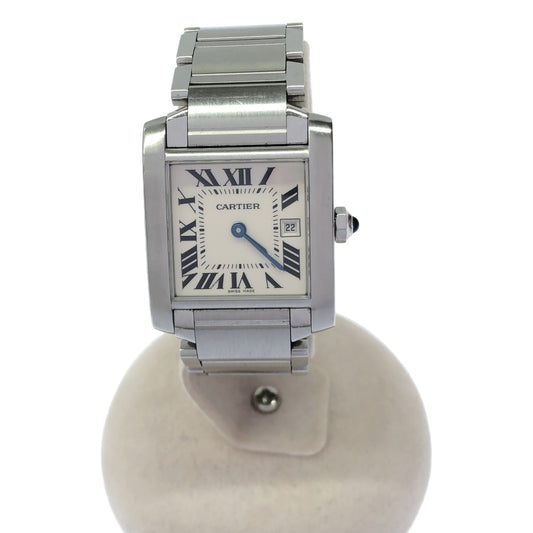 Cartier | Tank Francaise Date MM Quartz Watch Unisex | Silver | Women's