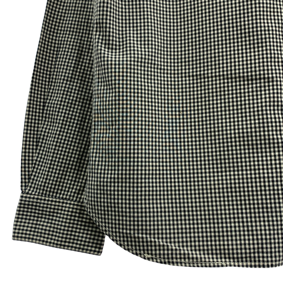 MHL. / 엠에이치엘 마가렛 하웰 | 깅엄 체크 레귤러 컬러 셔츠 블라우스 | 2 | 화이트/블랙 | 여성