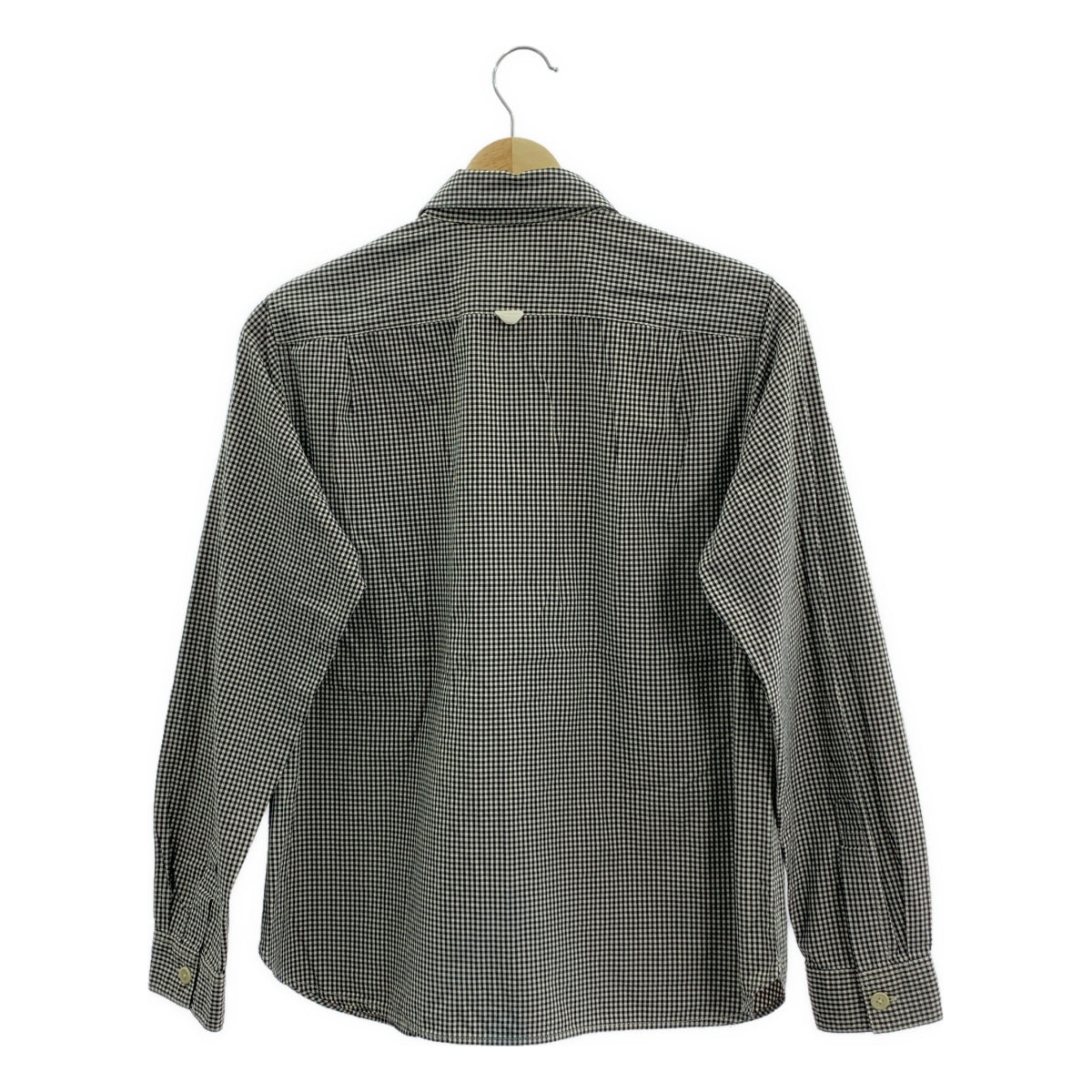 MHL. / 엠에이치엘 마가렛 하웰 | 깅엄 체크 레귤러 컬러 셔츠 블라우스 | 2 | 화이트/블랙 | 여성